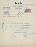 TIMBRES FISCAUX DE MONACO SERIE UNIFIEE  De 1949 N°11  45F Orange 1955 - Fiscale Zegels
