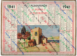 CALENDRIER GF 1941 - Maison De Pécheur, Imprimeur Oller Puteaux - Grand Format : 1941-60