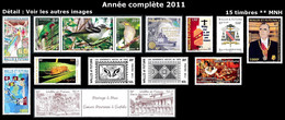 WALLIS ET FUTUNA Année Complète 2011 - Yv. 745 à 759 ** MNH - 15 Timbres  ..Réf.W&F23104 - Volledig Jaar