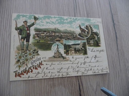 CPA Allemagne Deutschland Avant 1906 Précurseur Litho Gruss Aus Traunstein 1898 - Traunstein