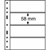 Plastic Pockets OPTIMA, 4-waydivision, Clear - Clear Sleeves