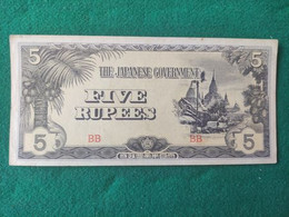 GIAPPONE 5 Rupees 1942 - Giappone