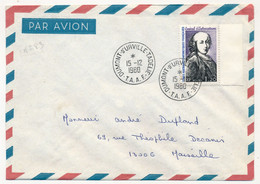 TAAF - Env. Aff 1,20 Amiral D'Entrecasteaux - Obl Dumont D'Urville T. Adélie - T.A.A.F. - 15/12/1980 - Storia Postale