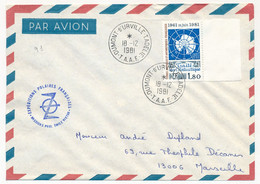 TAAF - Env. Aff 1,80 Traité De L'Atlantique - Obl Dumont D'Urville T. Adélie - T.A.A.F. - 18/12/1981 - Storia Postale