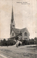 CPA   SUISSE---ZURICH ?---GRUSS AUS OERLIKON----REFORMIERTE KIRCHE---1913 - Oerlikon