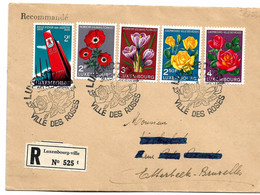 Lux182 / LUXEMBURG - Schöne Frankatur Mit Ersttag-Sonderstempel Der Rosenmarken. - Covers & Documents