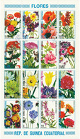 ÄQUATORIALGUINEA 1979 Blumen 0.05 - 70 E. Gestempelter Kab.-Kleinbogensatz (16 W.) - Guinea Ecuatorial