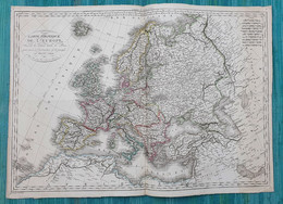 Ancienne Carte Politique De L'Europe Suivant Les Derniers Traités1831- Hérisson - Cartes Géographiques