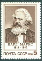 Russia 1988 Karl Marx, German Philosopher, Historian, Socialist, Mi. 5823, MNH - Karl Marx