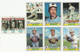1979 BASEBALL CARDS TOPPS – BALTIMORE ORIOLES – MLB - MAJOR LEAGUE BASEBALL - Lots