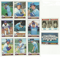 1979 BASEBALL CARDS TOPPS – KANSAS CITY ROYALS – MLB - MAJOR LEAGUE BASEBALL - Konvolute