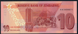 ZIMBABWE NLP 10 DOLLARS 2020 #AA   UNC. - Simbabwe