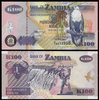 ZAMBIA BANKNOTE - 100 KWATCHA 1992 P#38b UNC (NT#02) - Zambia