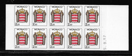 MONACO  ( MC - 763 )  1987   N° YVERT ET TELLIER  N°  1  N** - Carnets