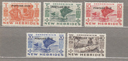 NEW HERBIDE Postage Due VLH (*) Mi 26-30 Look Scan #Ships118 - Unused Stamps