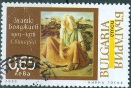 BULGARIA, ARTE, PITTURA, ZLATYO BOYADJIEV, 2003, 0,65 Lev, FRANCOBOLLO USATO Mi:BG 4589, Yt:BG 3963, Sg:BG 4431 - Usados