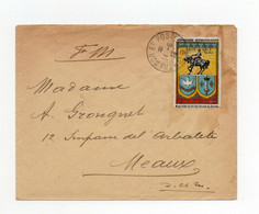 !!! 1ERE GUERRE, VIGNETTE DELANDRE SUR LETTRE FM DU 14/5/1916 - Lettres & Documents