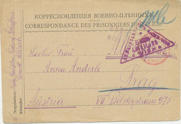 RUSSLAND 1917 Selt. Pra.-Postkarte Von Einem österr. Kriegsgefangenen Aus TOMSK - Storia Postale