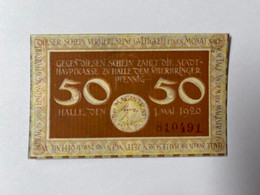 Allemagne Notgeld Halle 50 Pfennig - Collections