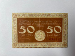 Allemagne Notgeld Halle 50 Pfennig - Collections