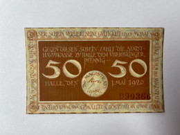 Allemagne Notgeld Halle 50 Pfennig - Collections