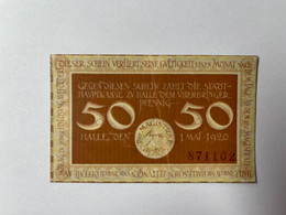 Allemagne Notgeld Halle 50 Pfennig - Collections