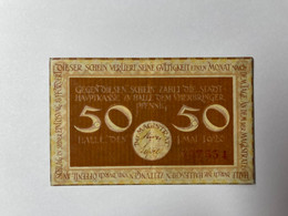 Allemagne Notgeld Halle 50 Pfennig - Collections