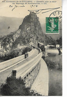 ROCHETAILLEE Loire Barrage Chemin Sur Le Mur 1914     ..  ..G - Rochetaillee