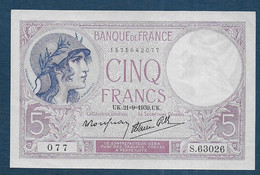 5 Francs " Violet " - 21 - 9 - 1939 - - 5 F 1917-1940 ''Violet''