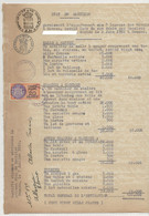 FISCAUX DE MONACO SERIE UNIFIEE  De 1949 N°6  20F Orange  En Complément Sur Papier Timbré Le 7 Juillet  1952 - Fiscale Zegels