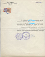 FISCAUX DE MONACO SERIE UNIFIEE  De 1949 N°12 50F  Orange 10 Decembre 1957 - Fiscaux