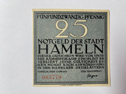 Allemagne Notgeld Hameln 25 Pfennig - Collections