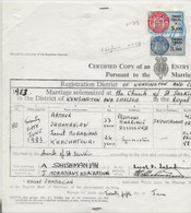 FISCAUX DE MONACO SERIE UNIFIEE   N°79  5 F BLEU  Et N°68  3F Bleu VARIETE " F Décalé" 11 Mars 1985 - Fiscali
