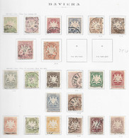 95378) GERMANIA-BAVIERA-LOTTO FRANCOBOLLI DEL 1881-901-USATI-MLH*-30 VALORI - Other & Unclassified