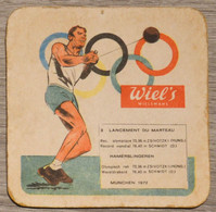 Sous-bock Wiel's Wielemans 3 Lancement Du Marteau Hamerslingeren Munchen 1972 JO Jeux Olympiques Bierviltje Coaster - Beer Mats