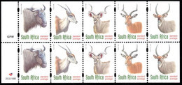 South Africa - 1998 Redrawn 6th Definitive SPR Antelopes Booklet Pane (1998.03.25) (**) # SG 1035a - Carnets