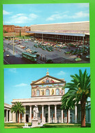 ITALIE . ROMA . " BASILICA DI S. PAOLO " & " STAZIONE TERMINI " . 2 CPM - Réf. N°29263 - - Collezioni & Lotti