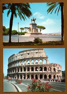 ITALIE . ROMA . " GIANICOLO MONUMENTO A GARIBALDI " & " IL COLOSSEO " . 2 CPM - Réf. N°29268 - - Collections & Lots