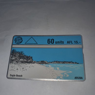 Aruba-(aw-set-LG-0010a)-eagle Beach-(23)-(402C22799)-(60units)-(2/94)-(tirage-?)-used Card+1card Prepiad Free - Aruba
