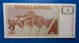 SLOVENIA: 2 Tolarja 1990 UNC Replacement Prefix ZA - Slovénie