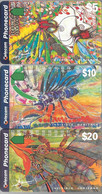 3-CARTES-MAGNETIQUE-AUSTRALIE-1993-Série Insectes -Invisible Heritage-TBE - Sonstige & Ohne Zuordnung