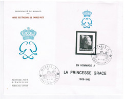 BF 24 Sur Lettre Oblitéré Premier Jour FDC 19-4-83 En Hommage à La Princesse GRACE - Cartas & Documentos