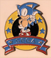 Q282 Pin's HÉRISSON HEDGEHOG Jeux Jeu Sega Sonic Modèle Rond Achat Immédiat - Jeux