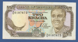 ZAMBIA - P.29– 2 KWACHA ND (1989) - AUNC - Prefix A/D - Zambia