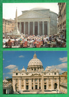 ITALIE . ROMA . " IL PANTHEON " & " SAN PIETRO " . 2 CPM - Réf. N°29273 - - Collections & Lots