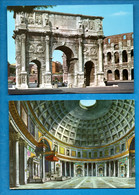 ITALIE . ROMA . " INTERNO DEL PANTHEON " & " ARCO DI COSTANTINO " . 2 CPM - Réf. N°29274 - - Collections & Lots