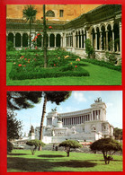 ITALIE . ROMA . " ALTARE DELLA PATRIA " & " BASILICA DI S. PAOLO . CHIOSTRO  " . 2 CPM - Réf. N°29278 - - Sammlungen & Lose