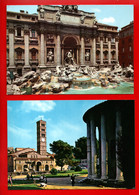 ITALIE . ROMA . " FONTANA DI TREVI " & " TEMPIO DI VESTA E CHIESA S. MARIA IN COSMEDIN " . 2 CPM - Réf. N°29281 - - Sammlungen & Lose