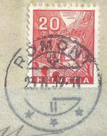 Leventina 198R, 20 Rp.rot  ROMONT  (mit Klebestelle)           1939 - Coil Stamps