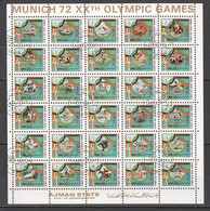 NW0310 AJMAN OLYMPIC GAMES MUNICH 1972 MICHEL #1605-34 1SH NO PRICE FOR CANCELLED 150 EURO FOR MNH - Summer 1972: Munich